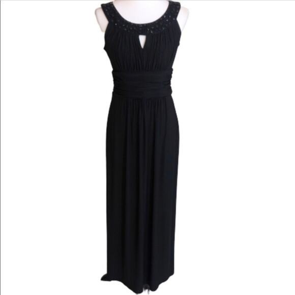 Ronni Nicole Jeweled Neck Keyhole Maxi Size 8 - Picture 1 of 7